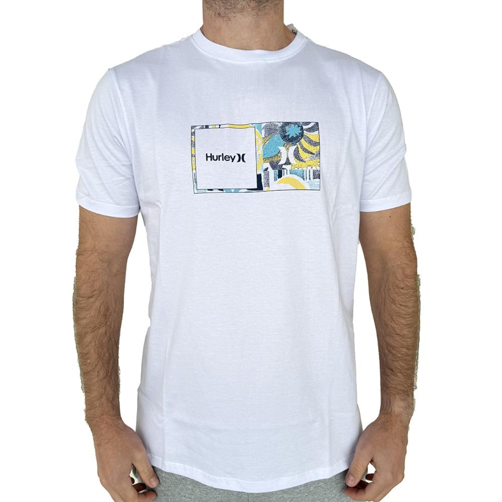 Camiseta Hurley Double Up Surf Noise WT25 Masculina