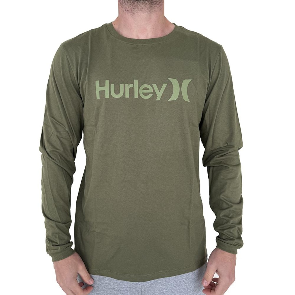 Camiseta Hurley Manga Longa O&O Solid WT25 Masculina