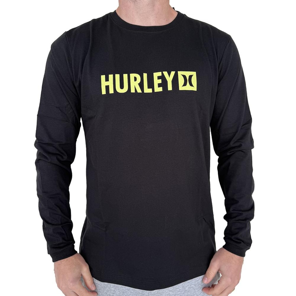Camiseta Hurley Manga Longa Square WT25 Masculina