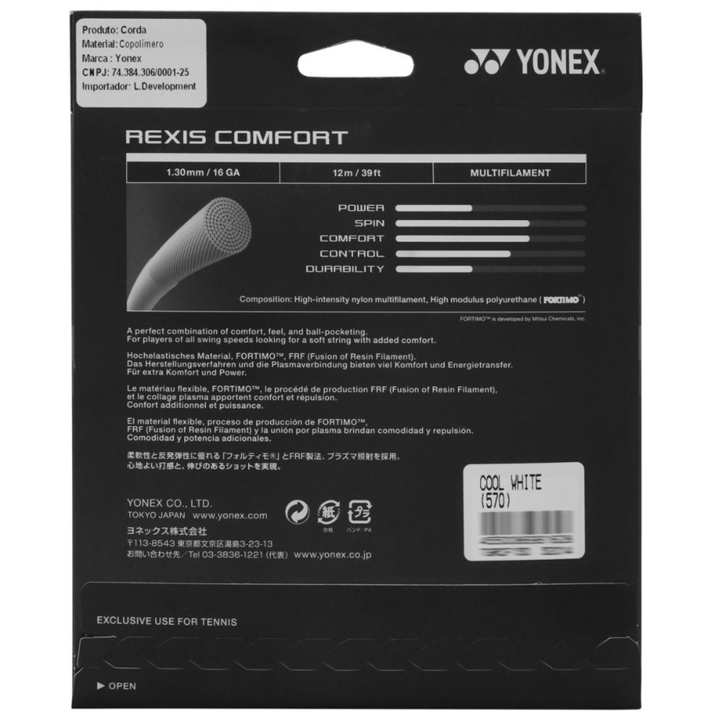Imagem 3 do produto Corda Yonex Rexis 16 1.30mm Natural - Set Individual