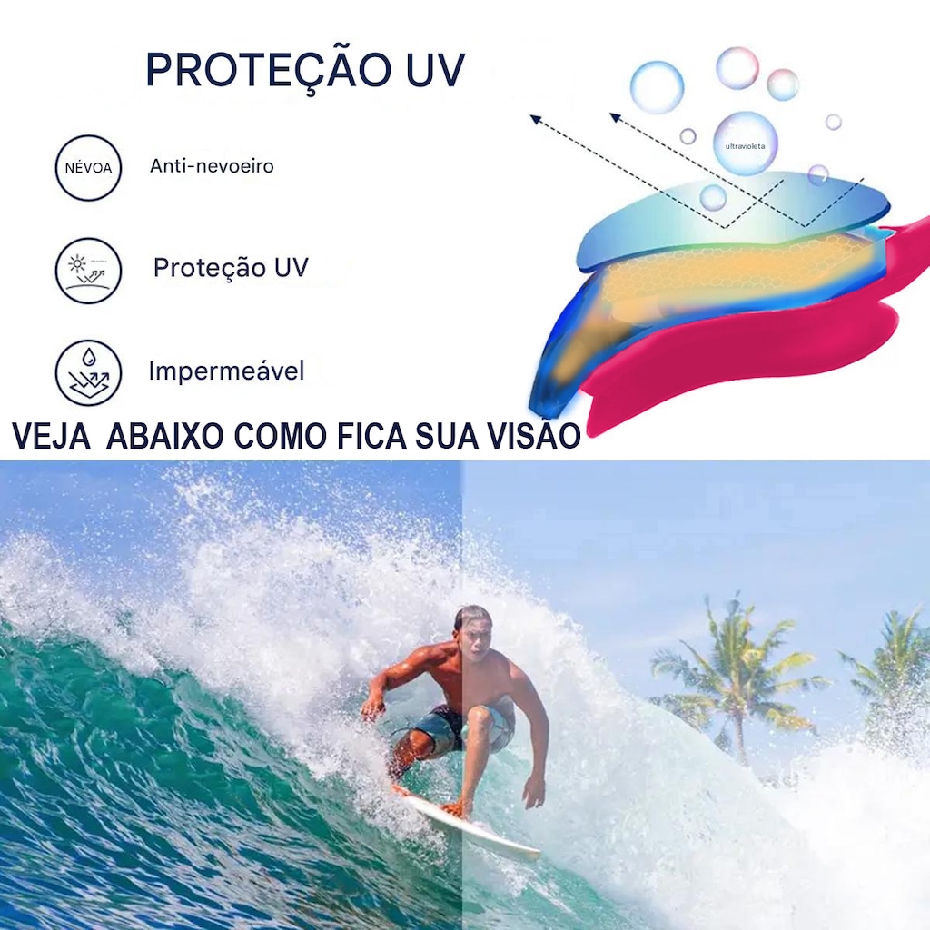 Imagem 3 do produto Oculos De Natação Gold Sports Legend VI Polarizado - High Definition