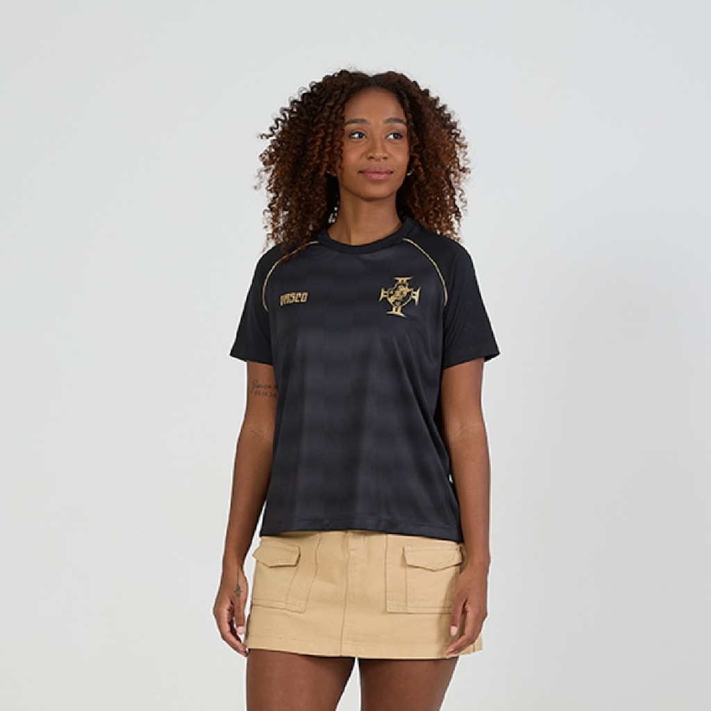 Imagem 1 do produto Camisa Vasco Da Gama Raglan Mosaico Braziline - Feminina