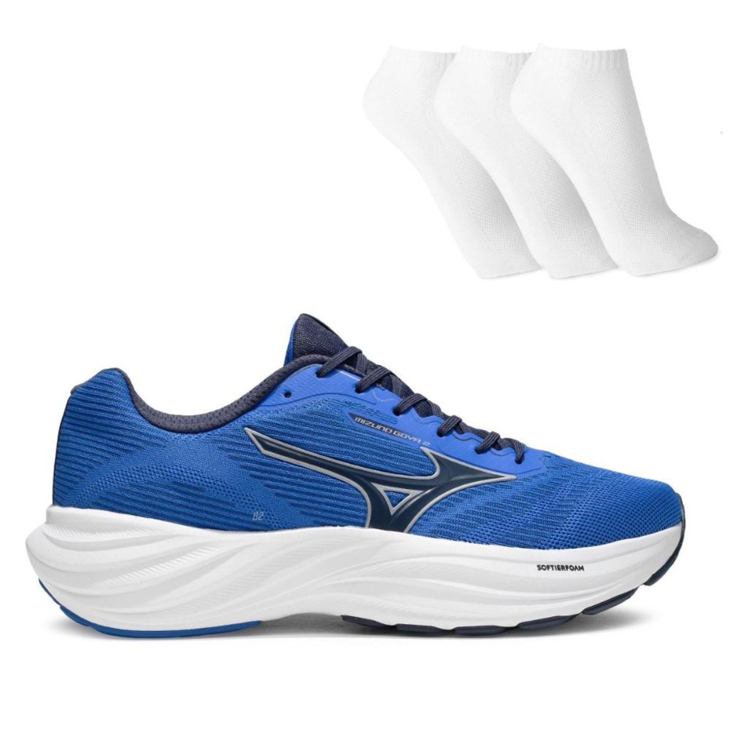 Tênis Mizuno Goya 2 Masculino + 3 Pares de Meias - Foto 1