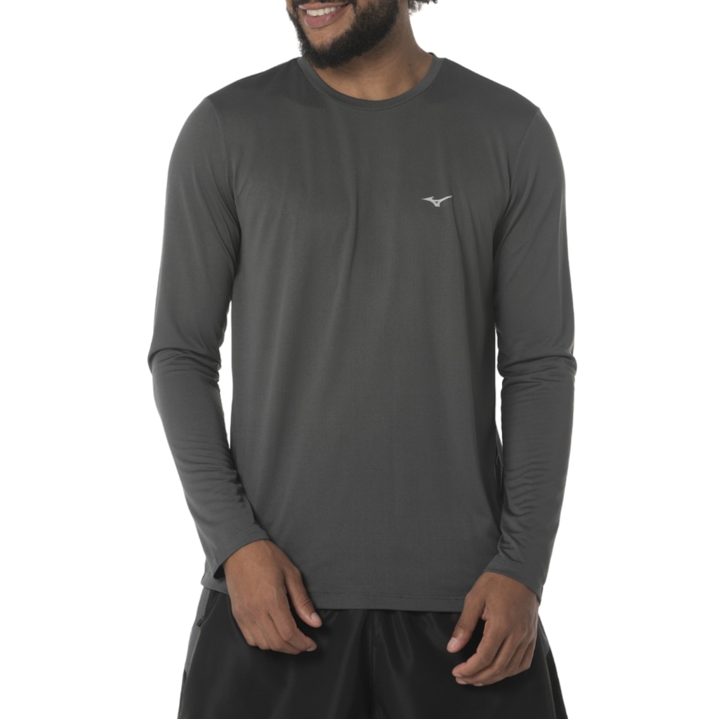 Camiseta Mizuno Nirvana Manga Longa Dark Shadow - Masculina