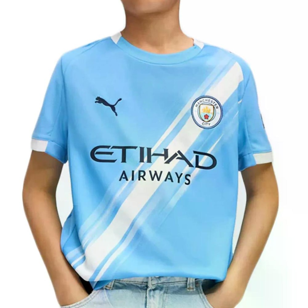 Camisa Manchester City Puma 1 25/26 Home Infantil