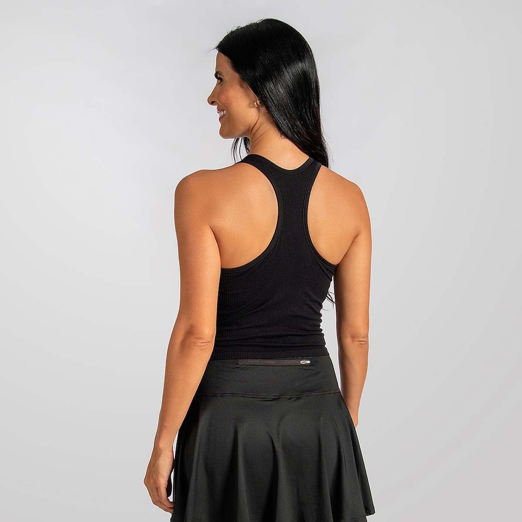 Imagem 2 do produto Camiseta Regata Feminina Canelada Fitness Treino Alma Genius