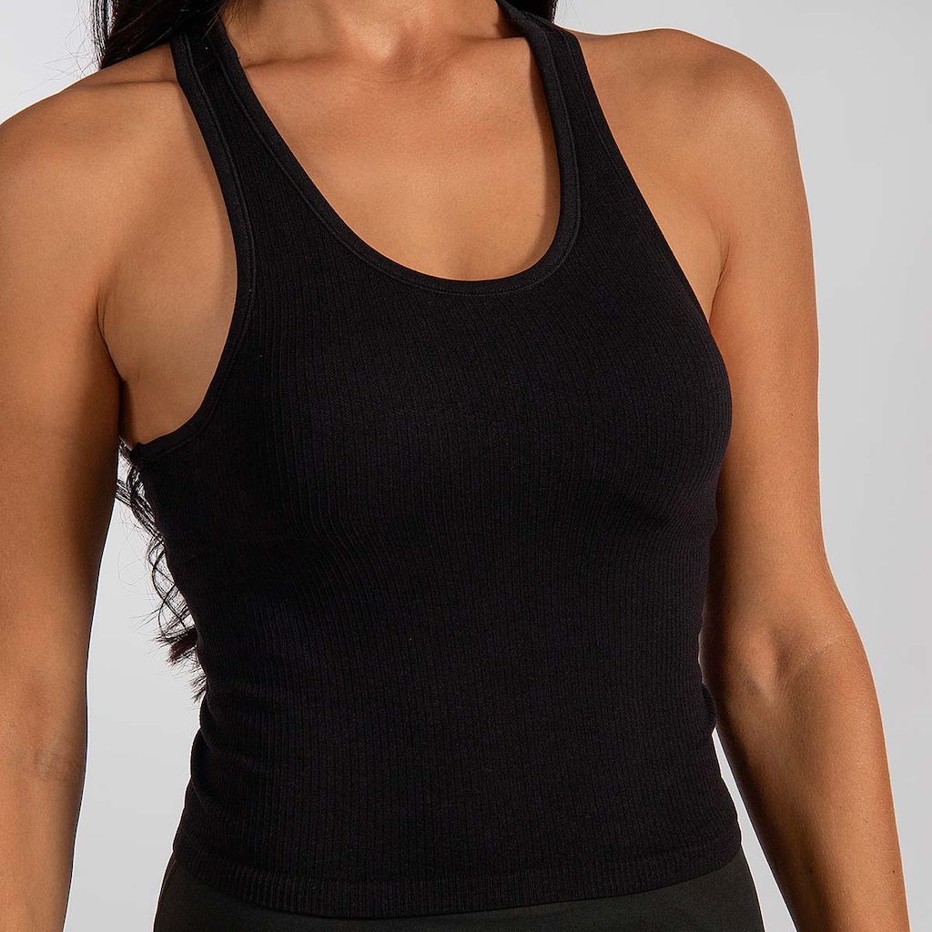 Imagem 5 do produto Camiseta Regata Feminina Canelada Fitness Treino Alma Genius