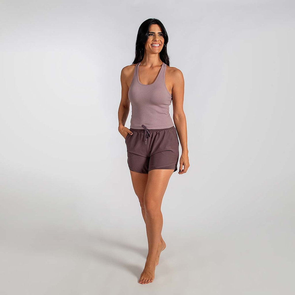 Imagem 3 do produto Camiseta Regata Feminina Canelada Fitness Treino Alma Genius