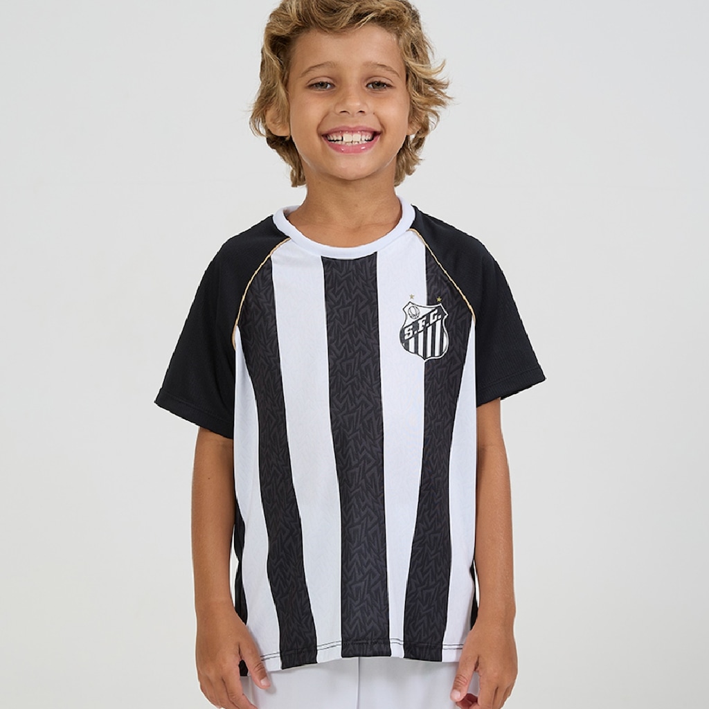 Camiseta Santos Mosaico Braziline - Infantil