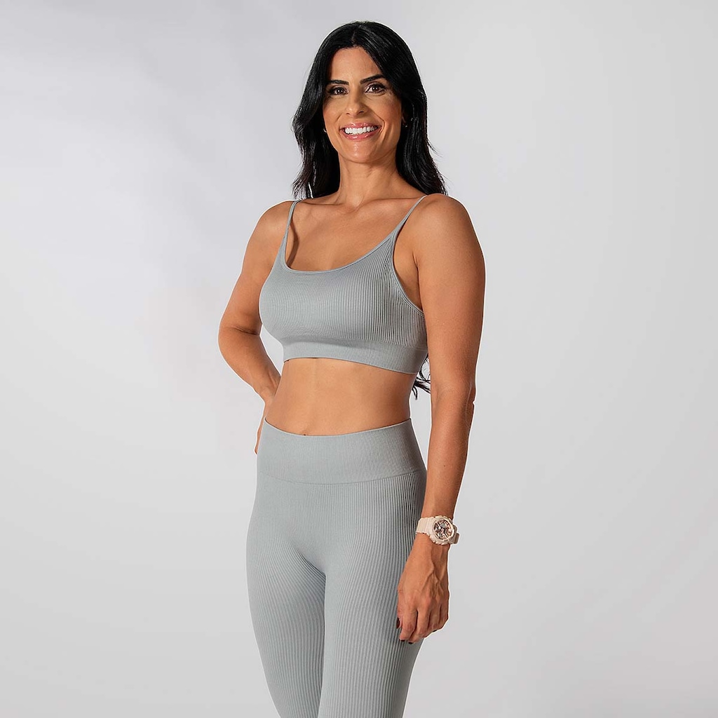 Conjunto Fit Calça E Top Alça Regulavel Alma Genius Feminino