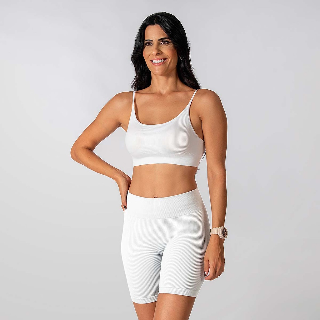Conjunto Fit Short E Top Alça Regulavel Alma Genius Feminino