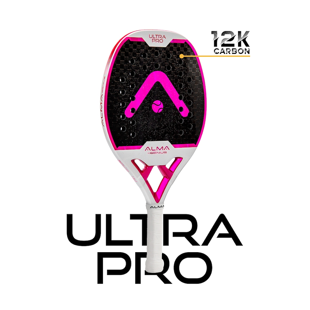 Imagem 2 do produto Raquete Beach Tennis 12K Ultrapro Alma Genius