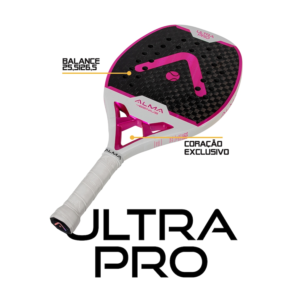 Imagem 3 do produto Raquete Beach Tennis 12K Ultrapro Alma Genius