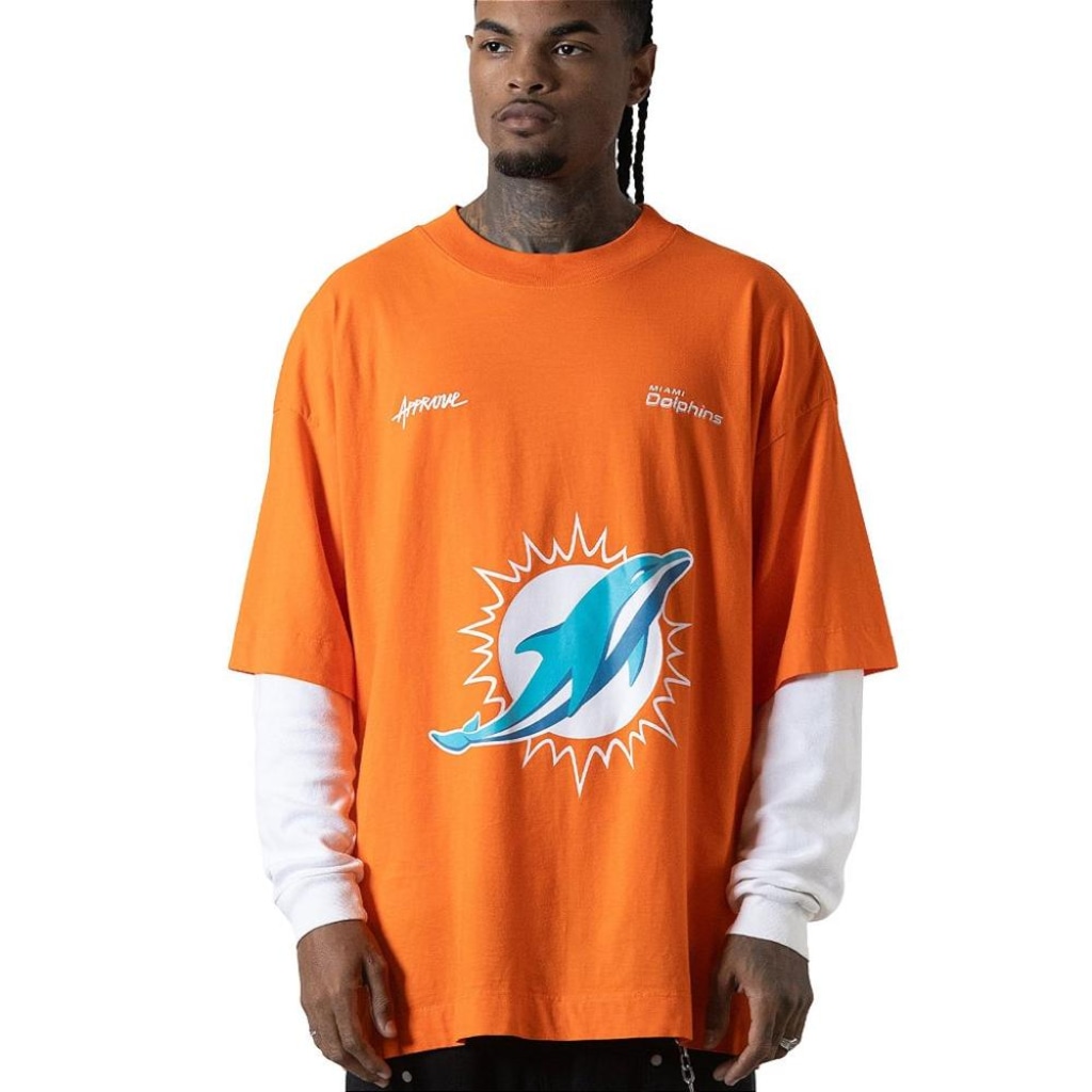 Camiseta Huge Oversized Masculina Approve x NFL II Dolphins