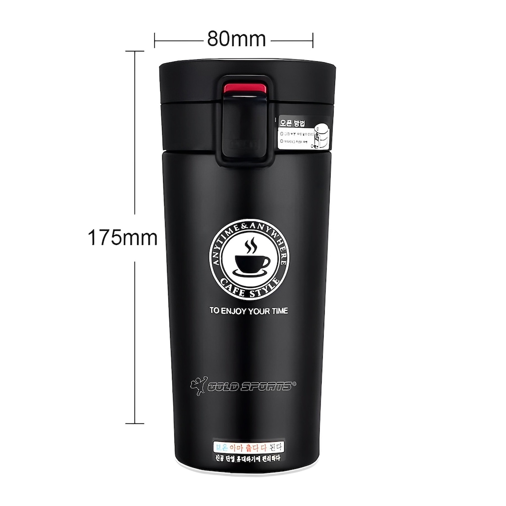 Imagem 2 do produto Cupo Térmico Com Tampa Gold Sports Thermique Plus Aço Inoxidável 304 - 500ml