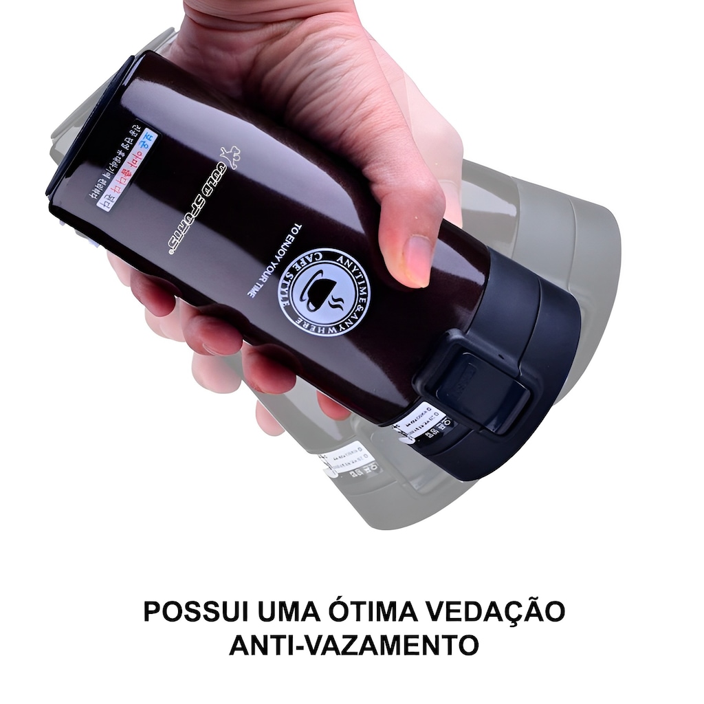 Imagem 3 do produto Cupo Térmico Com Tampa Gold Sports Thermique Plus Aço Inoxidável 304 - 500ml
