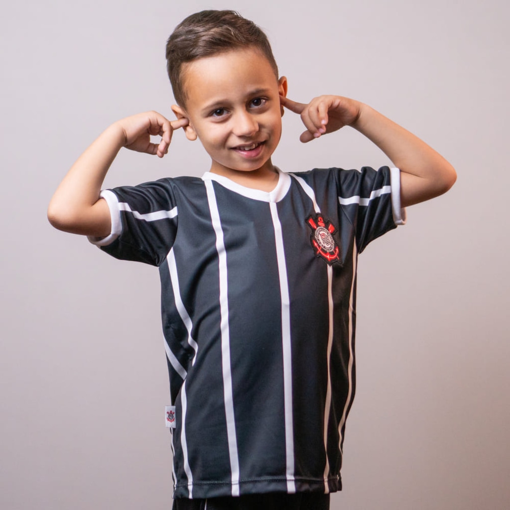 Camiseta Corinthians Revedor Listrada 2019 Infantil