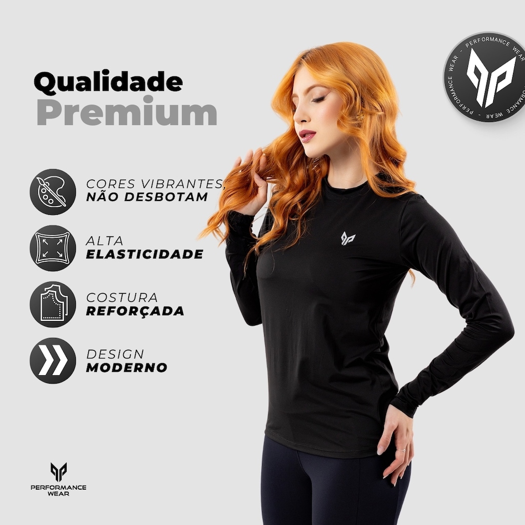 Imagem 3 do produto Camiseta Feminina Uv Manga Longa Térmica Performance Wear