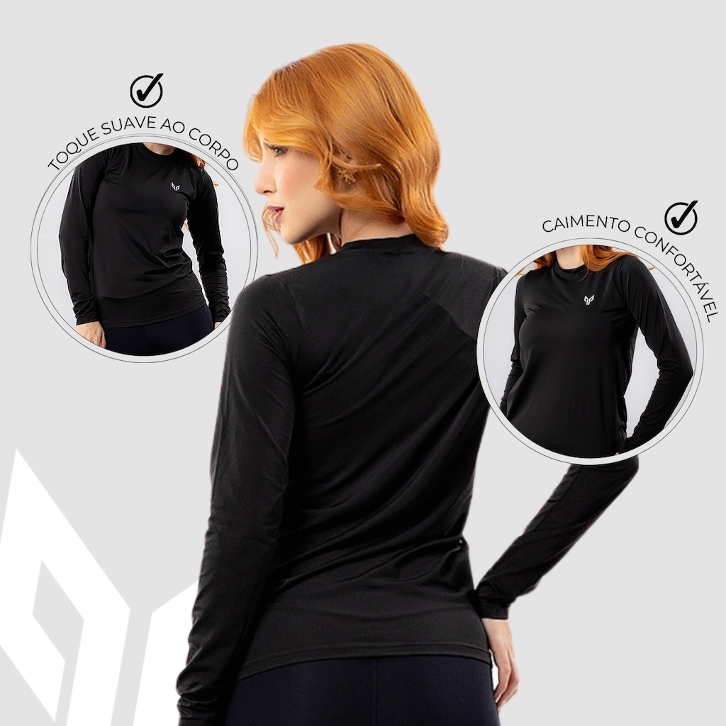 Imagem 4 do produto Camiseta Feminina Uv Manga Longa Térmica Performance Wear