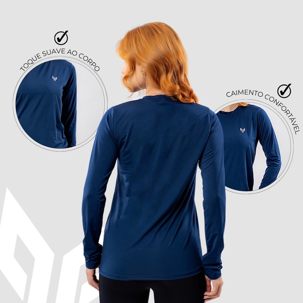 Imagem 4 do produto Camiseta Feminina Uv Manga Longa Térmica Performance Wear