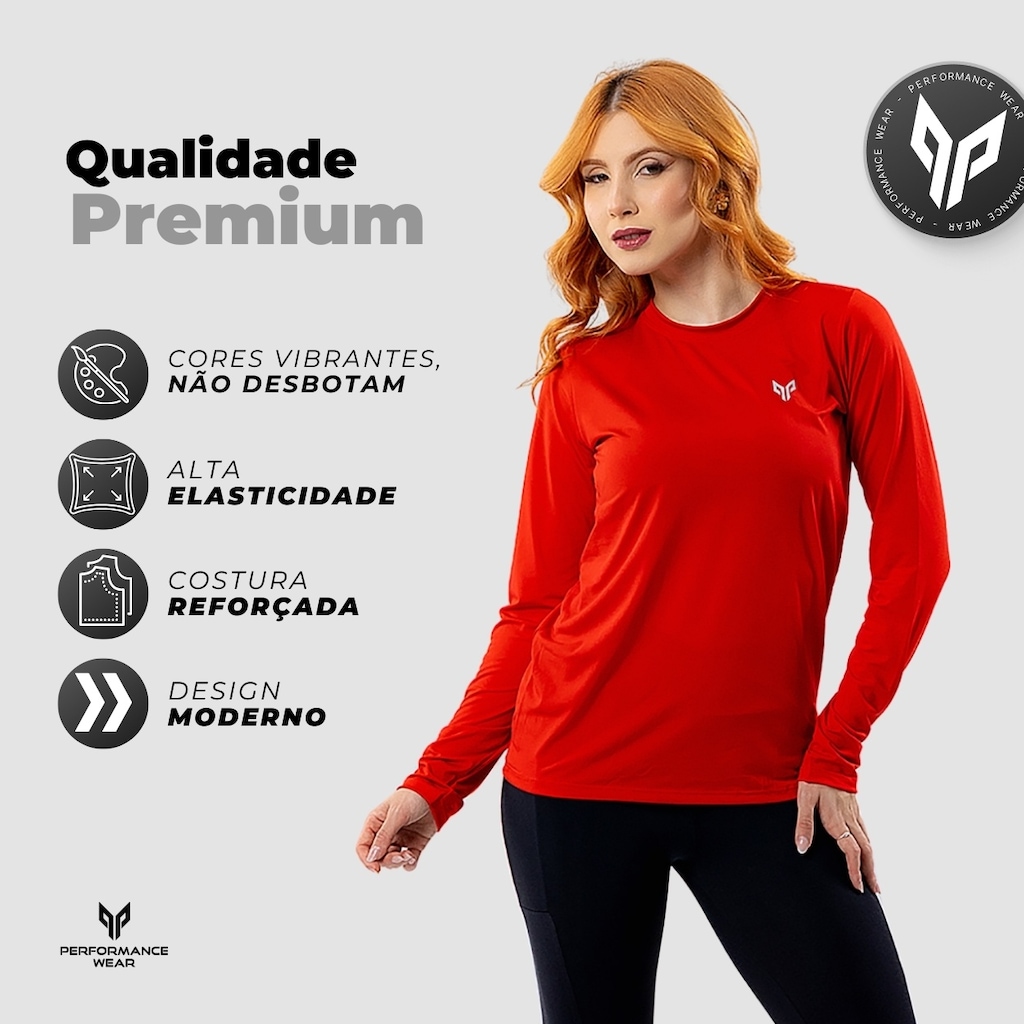 Imagem 3 do produto Camiseta Feminina Uv Manga Longa Térmica Performance Wear