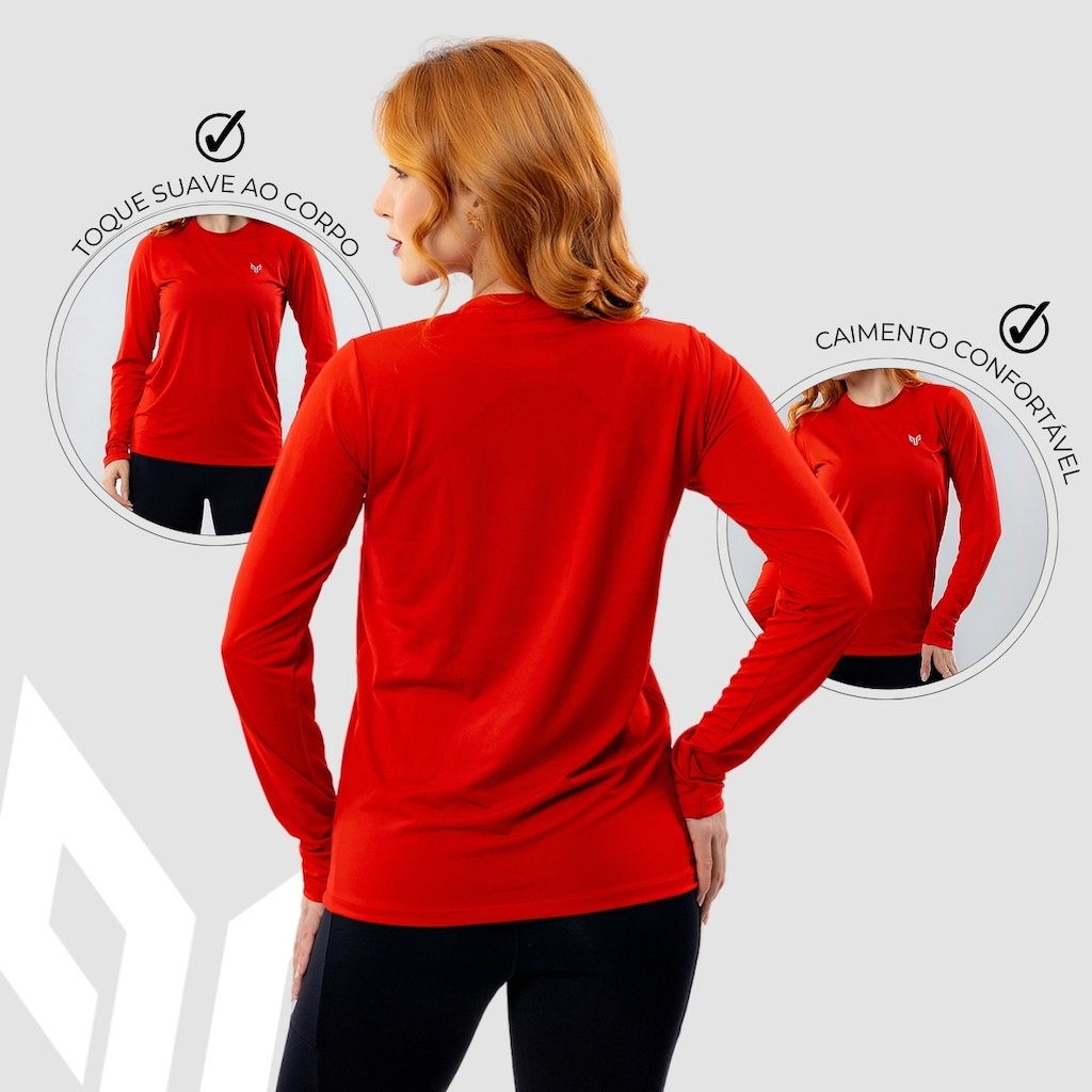 Imagem 4 do produto Camiseta Feminina Uv Manga Longa Térmica Performance Wear