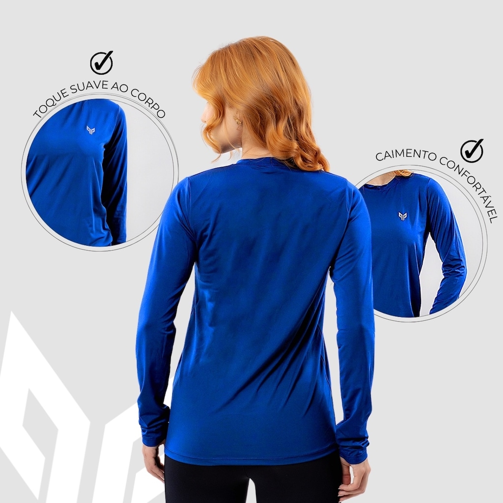 Imagem 4 do produto Camiseta Feminina Uv Manga Longa Térmica Performance Wear