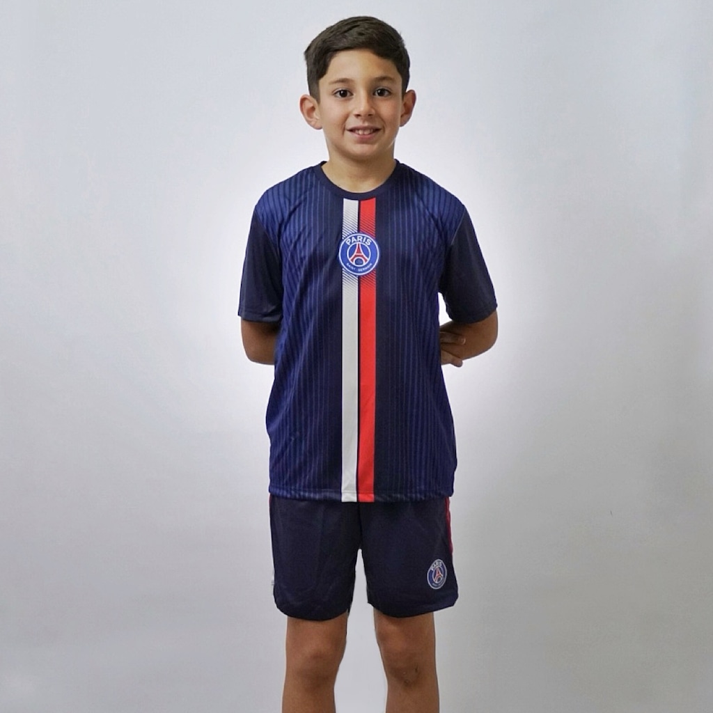 Imagem 2 do produto Conjunto PSG Símbolo Mini Craque - Camisa + Shorts Braziline - Infantil