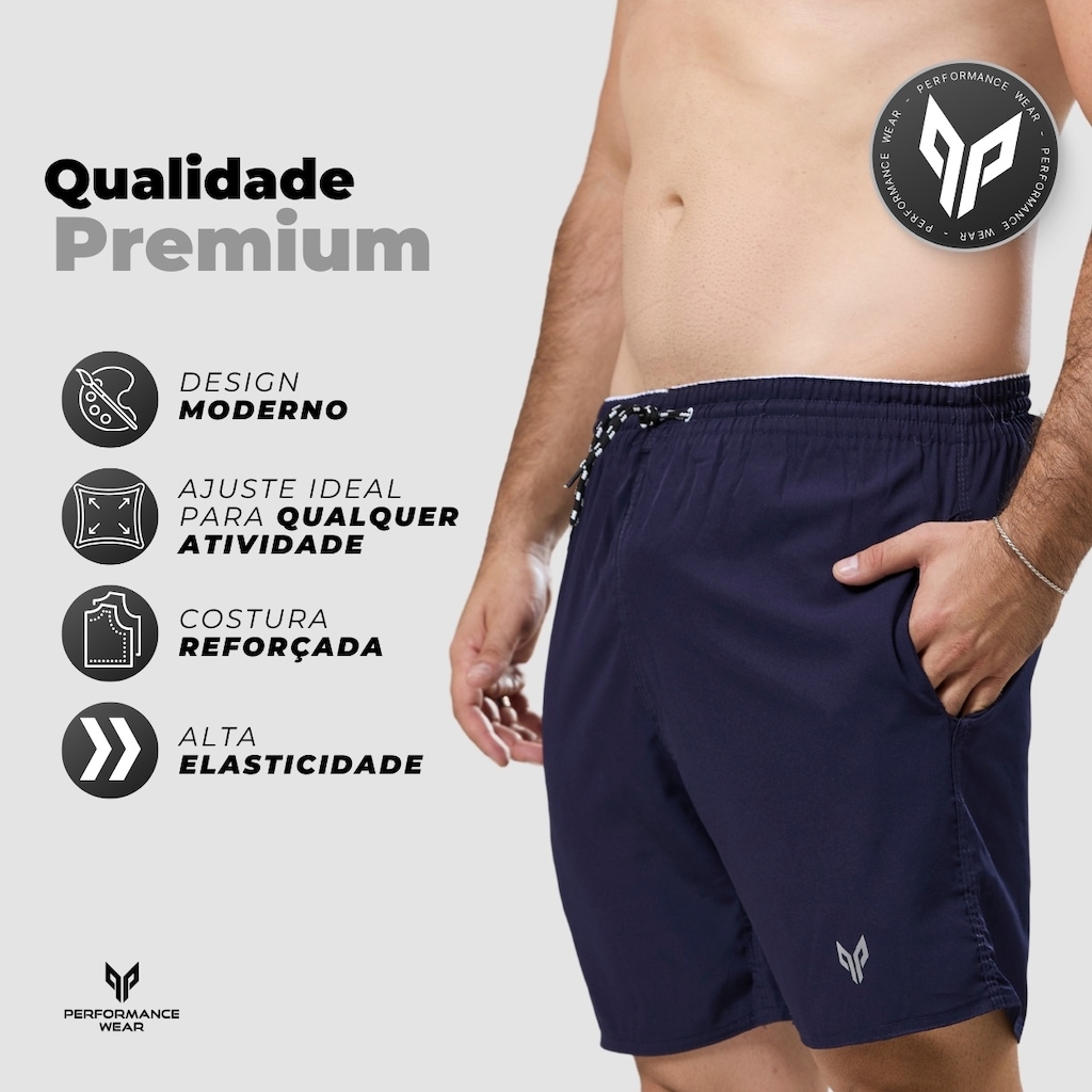 Imagem 3 do produto Kit 3 Bermudas Masculina Dry Fit Elastano Performance Wear
