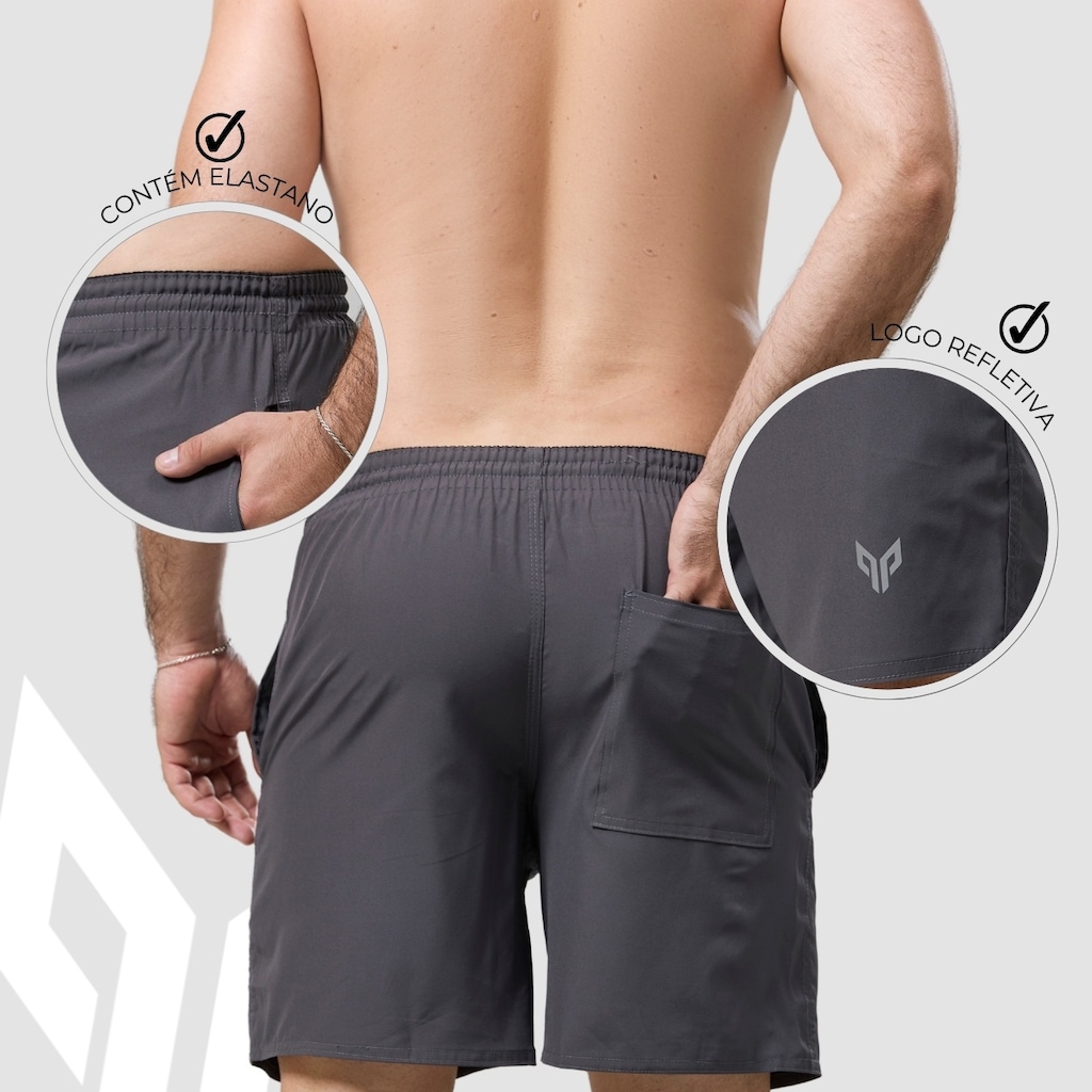Imagem 4 do produto Kit 3 Bermudas Masculina Dry Fit Elastano Performance Wear
