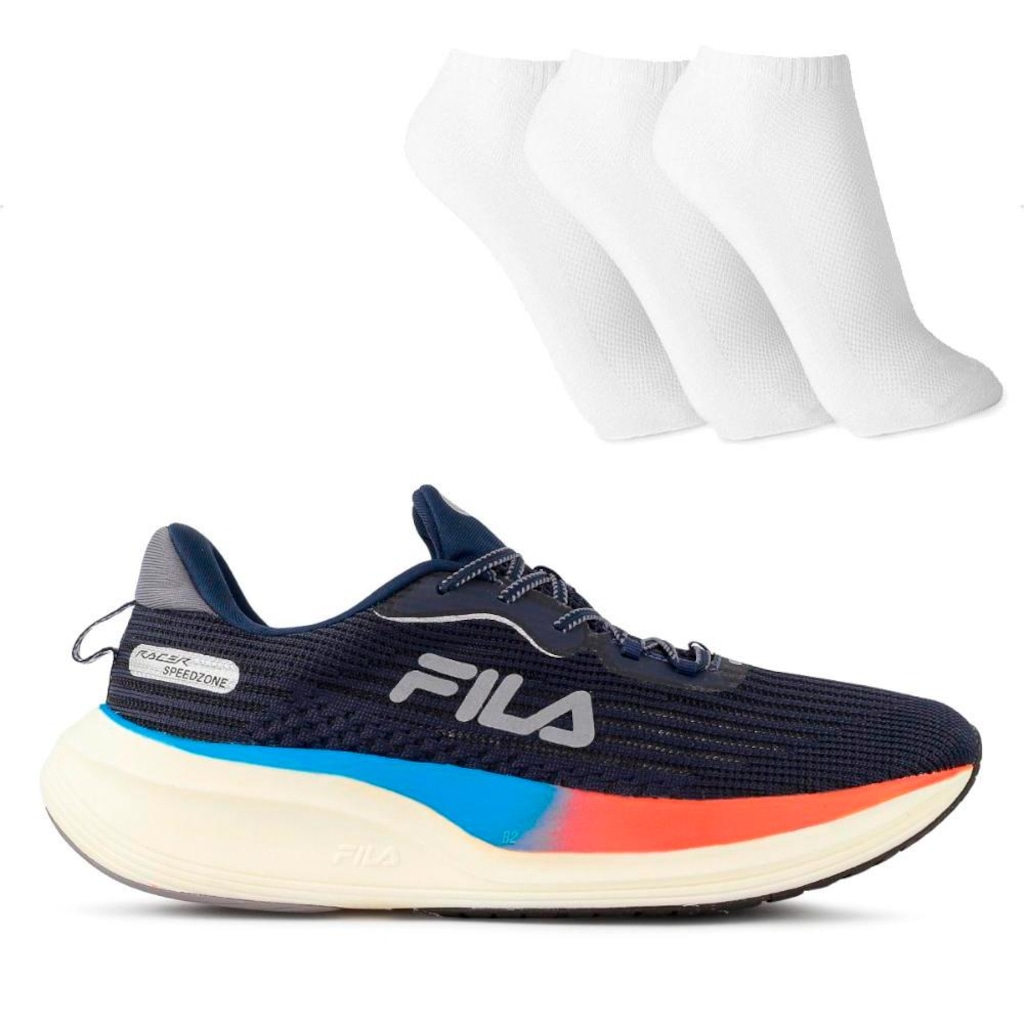 Tênis Fila Racer Speedzone Masculino + 3 Pares de Meias