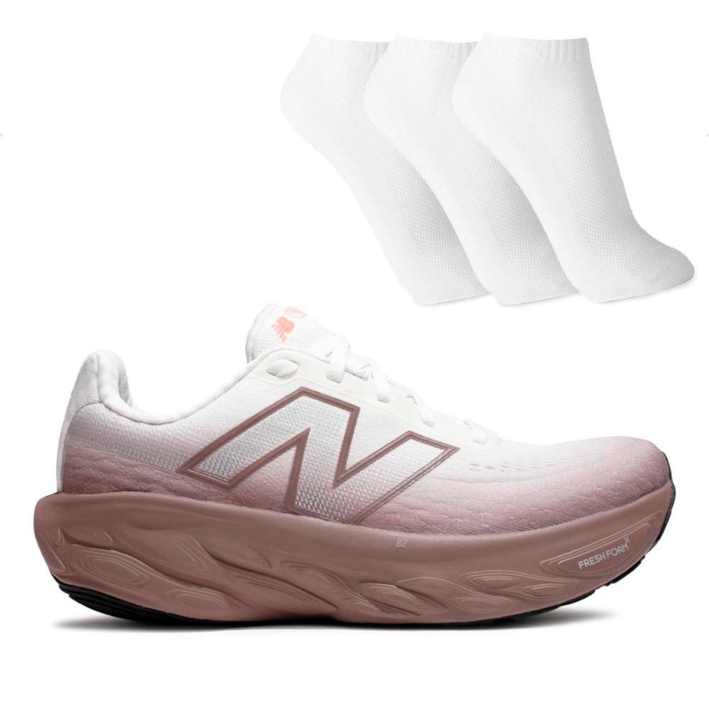 Tênis New Balance 1080 V14 Feminino + 3 Pares de Meias