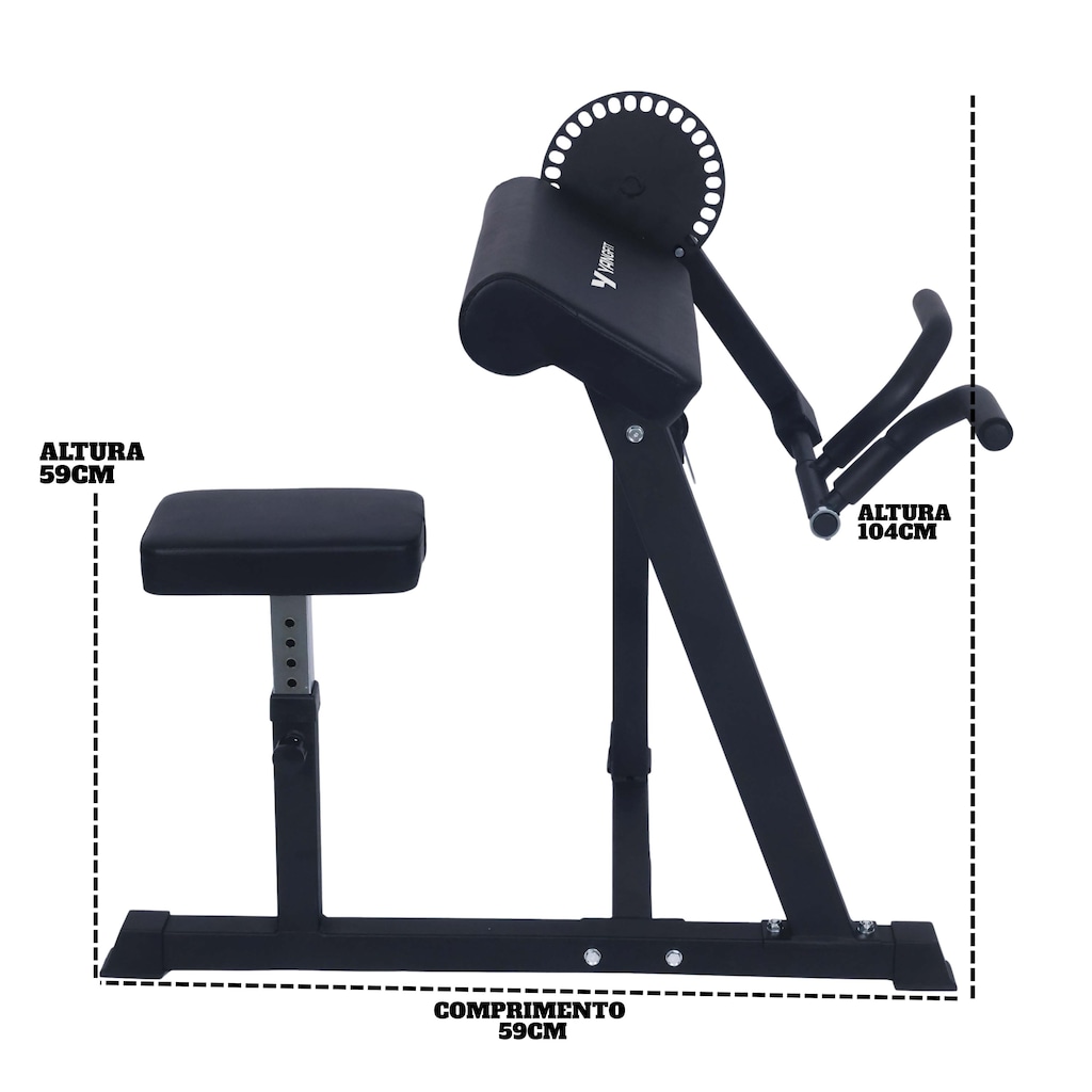 Imagem 3 do produto Máquina Scott Articulada Yangfit Regulável Bíceps e Tríceps