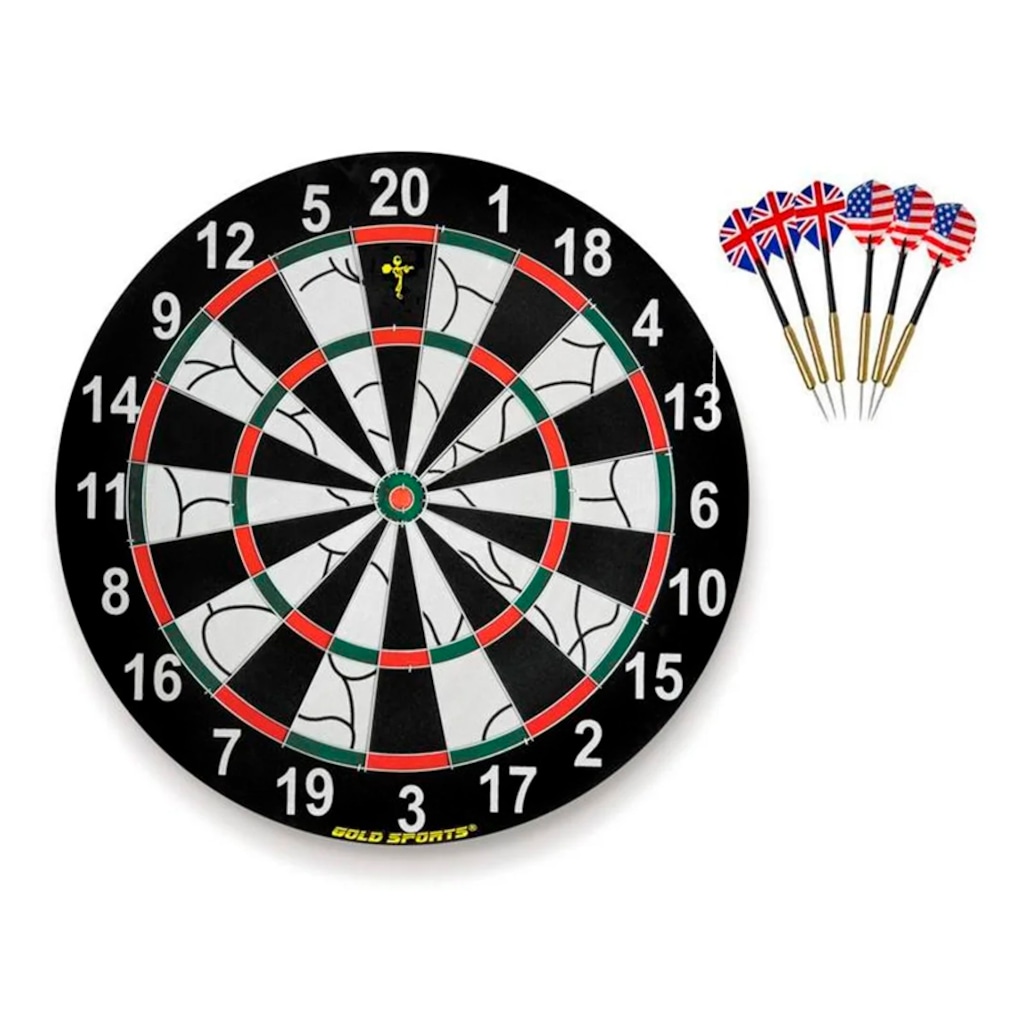 Imagem 2 do produto Jogo Dardo Gold Sports 17" Pro c/6 setas 18g