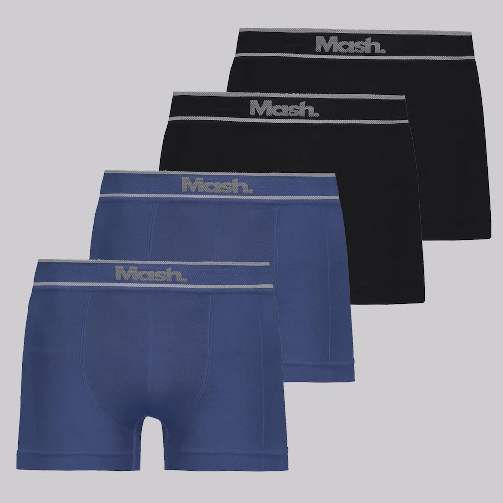 Kit Cueca Boxer Mash sem Costura - 4 Unidades