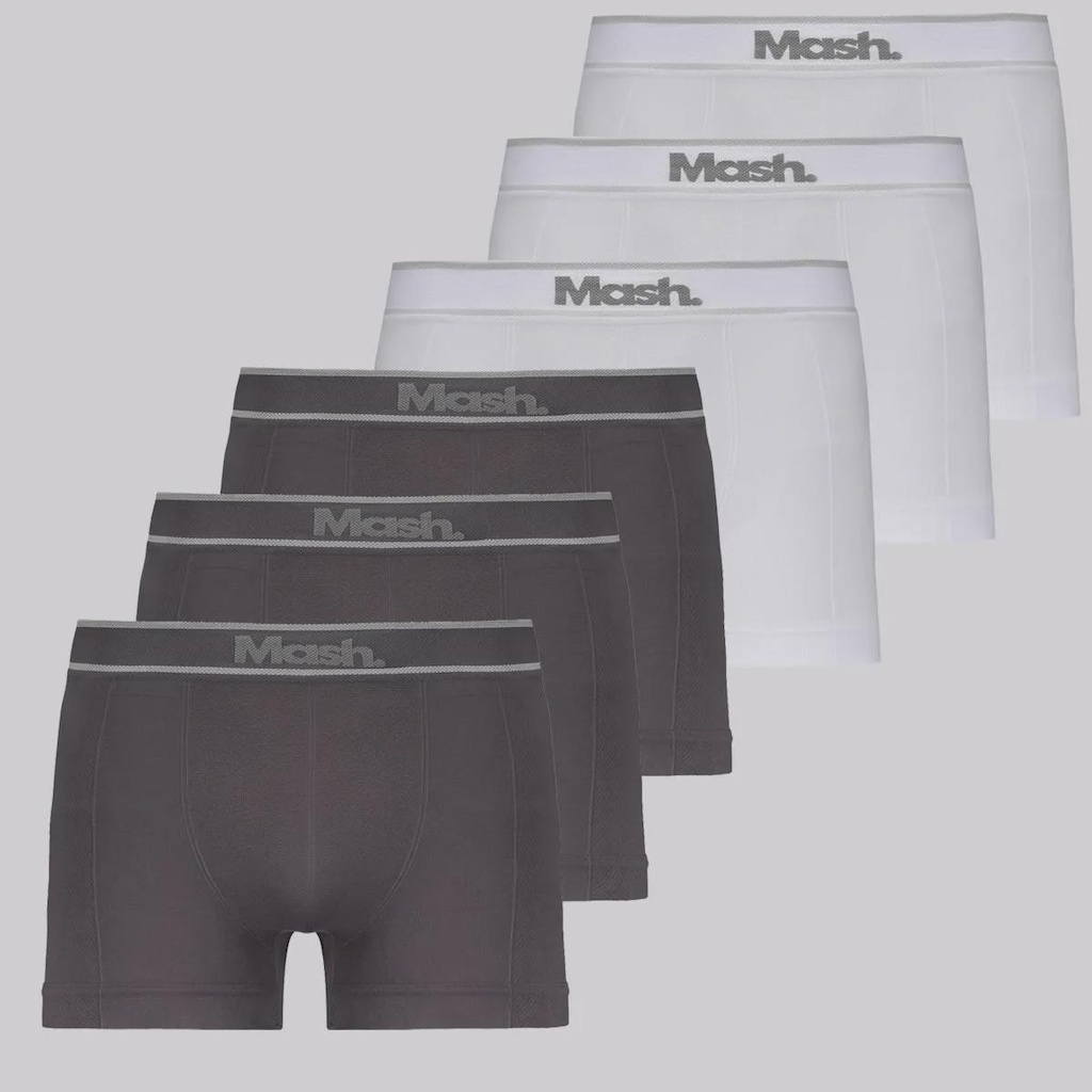 Kit Cueca Boxer Masculina Mash sem Costura - 6 Unidades