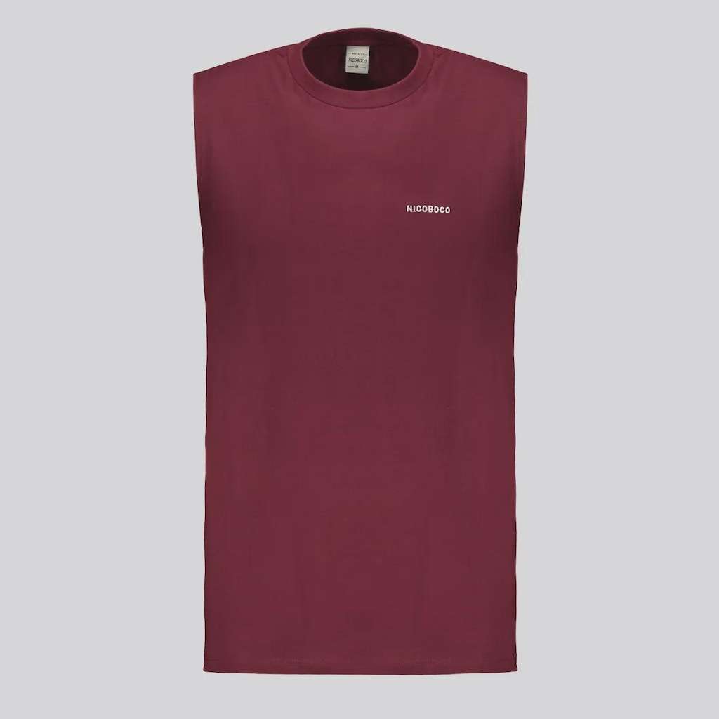 Camiseta Regata Nicoboco Machão Basic Dokos Bordô Masculina