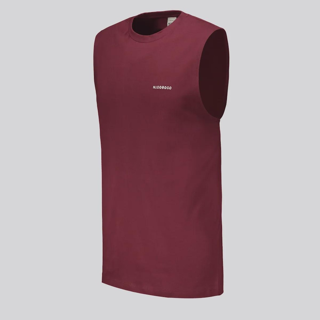 Imagem 2 do produto Camiseta Regata Nicoboco Machão Basic Dokos Bordô Masculina