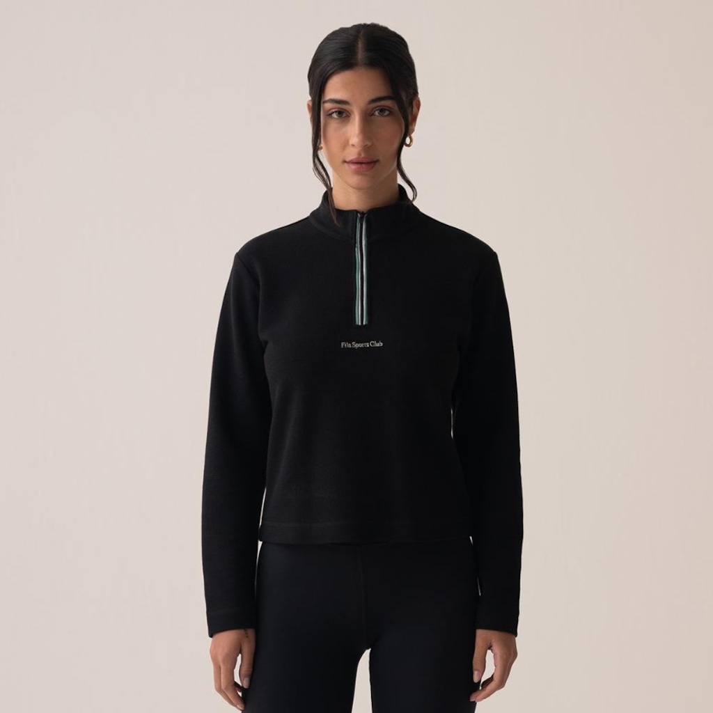 Blusa Manga Longa Fila Regular Sport Club Feminina