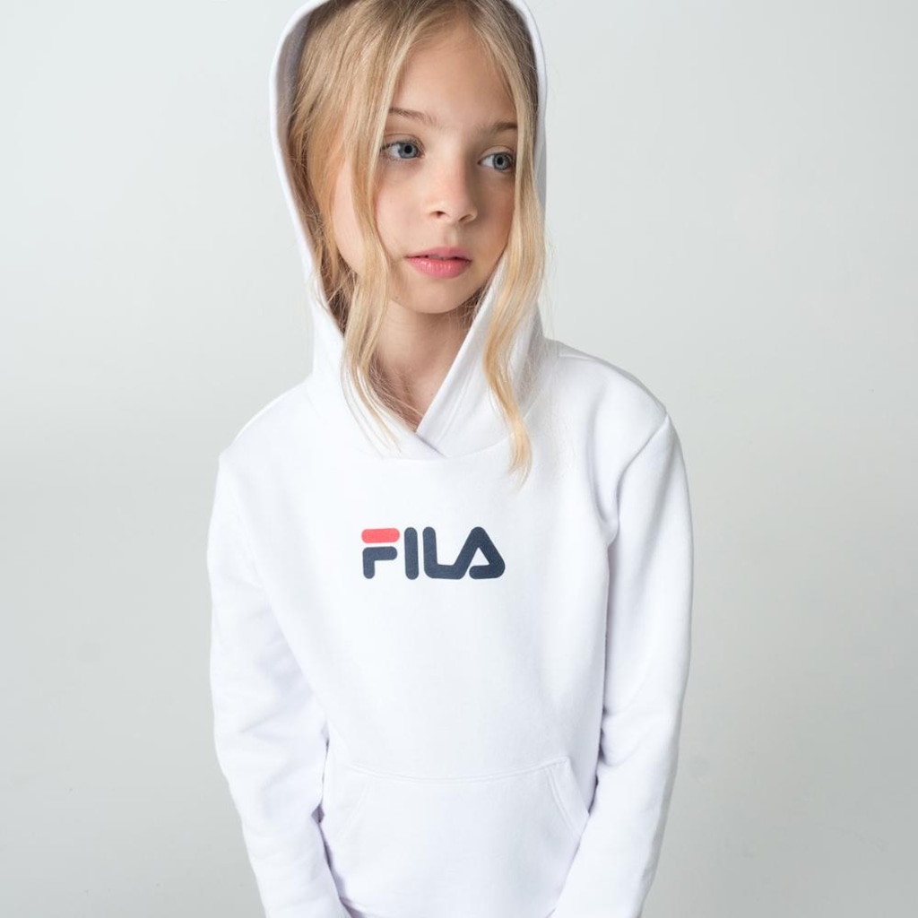 Blusão Com Capuz Fila Letter Infantil