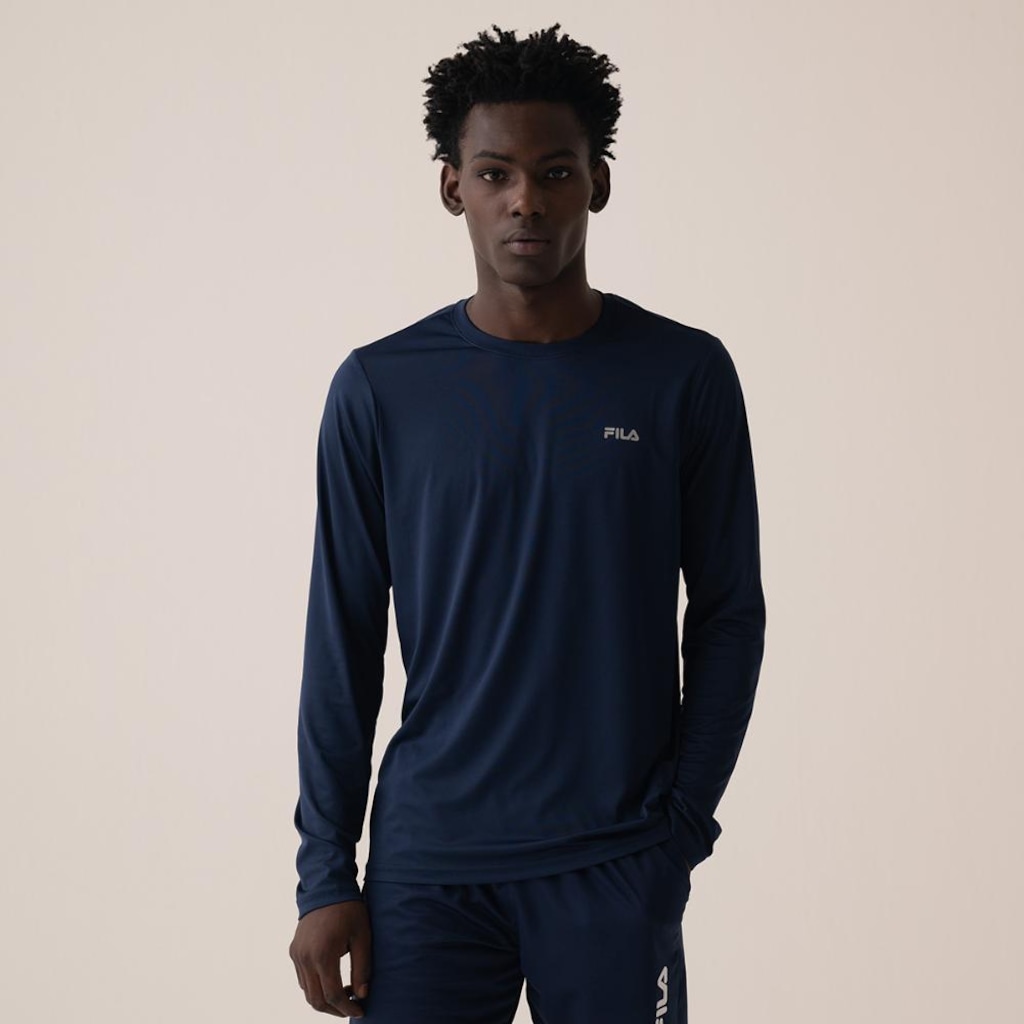 Camiseta Manga Longa Fila Basic Sports Masculina