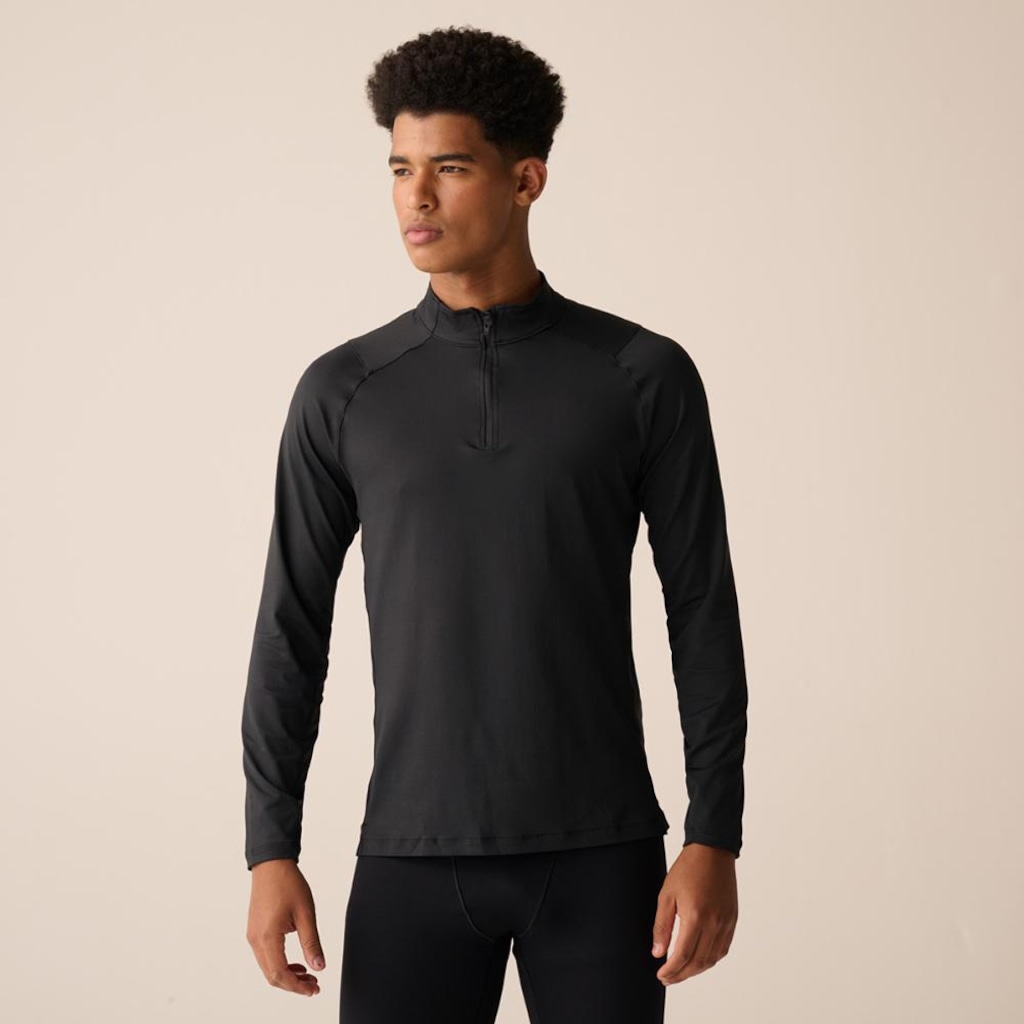 Camiseta Manga Longa Fila Half Zipper Adaptable Future Sports Masculina - Foto 1
