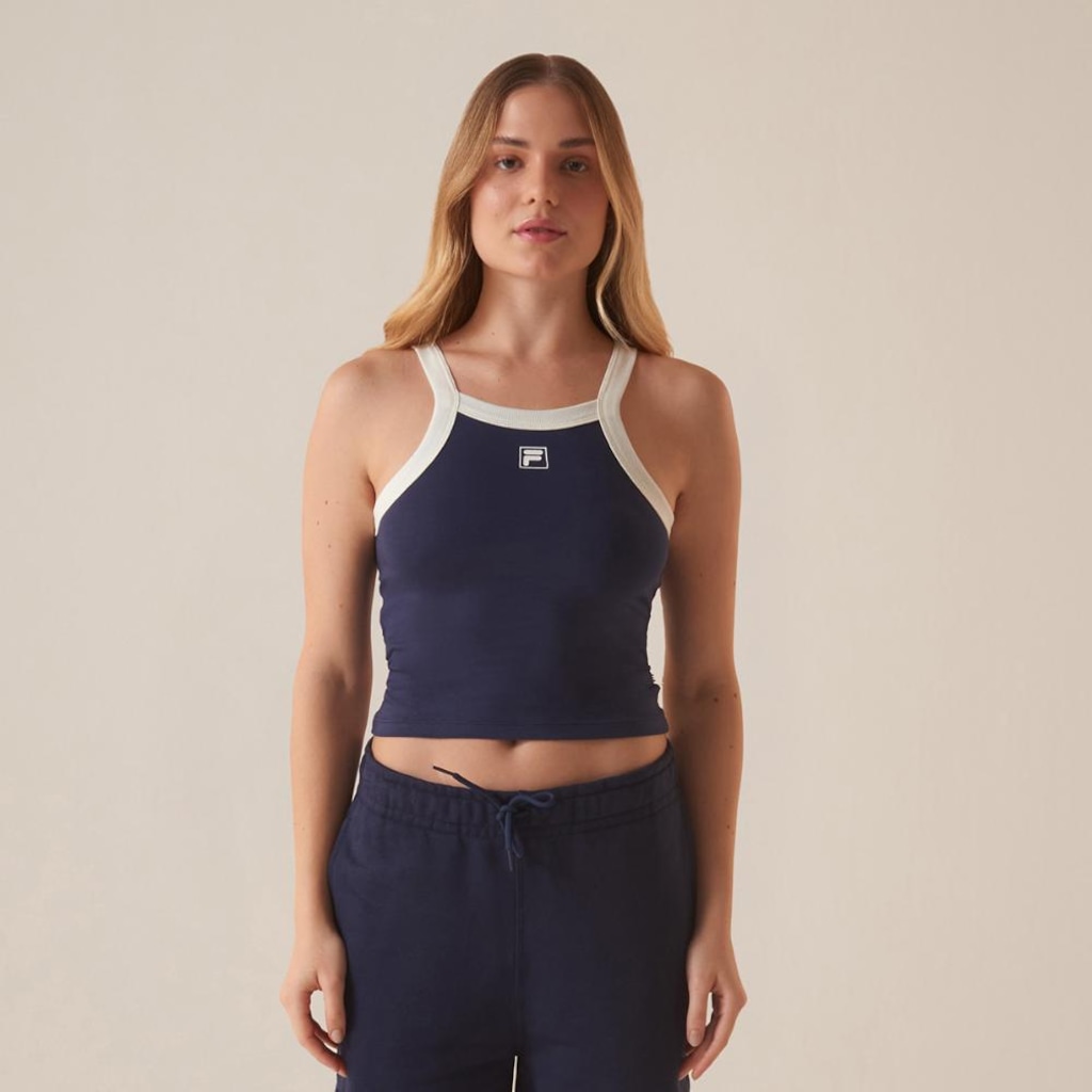 Camiseta Regata Fila Ribbed Letter Retro Feminina