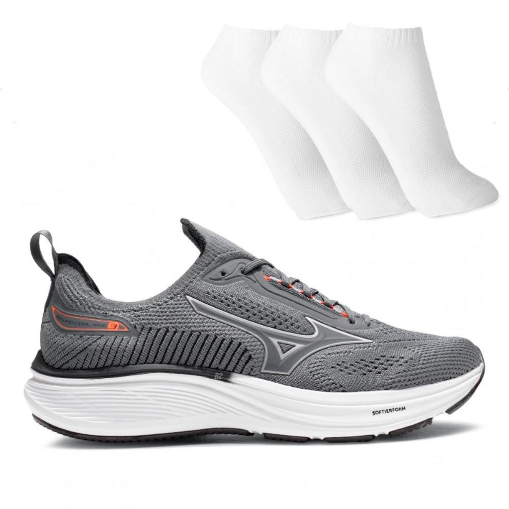 Tênis Masculino Mizuno Cool Ride 3 + 3 Pares de Meias