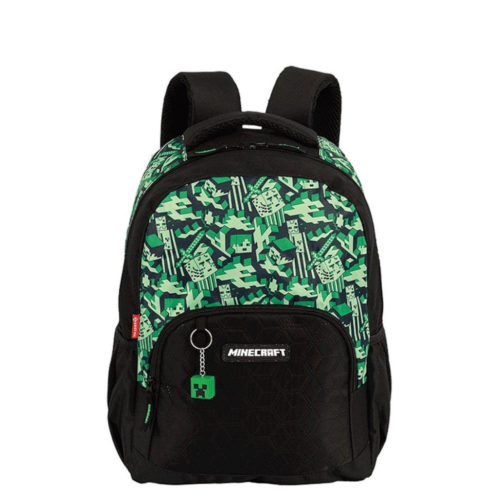 Mochila Sestini Grande Minecraft Camoterra Colorido
