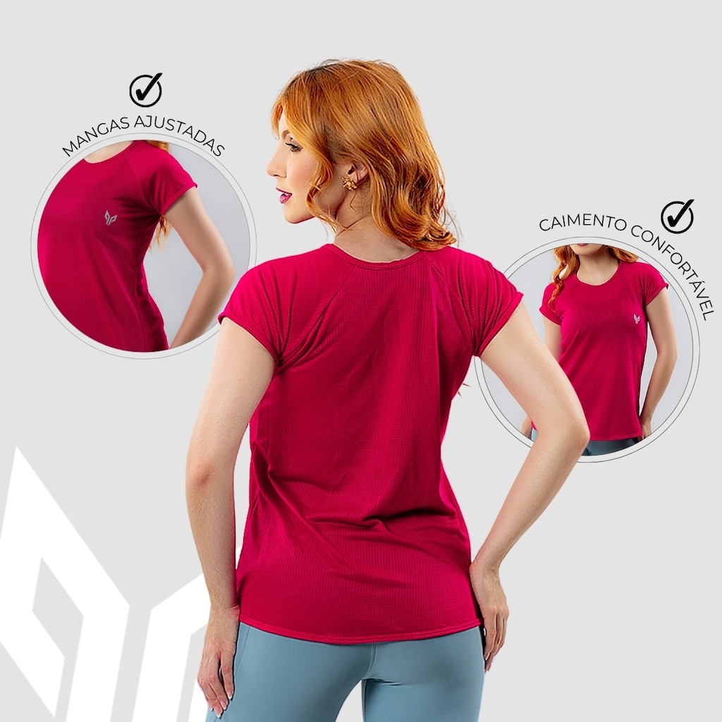 Imagem 4 do produto Camiseta Dry Fit Feminina Academia Básica Performance Wear