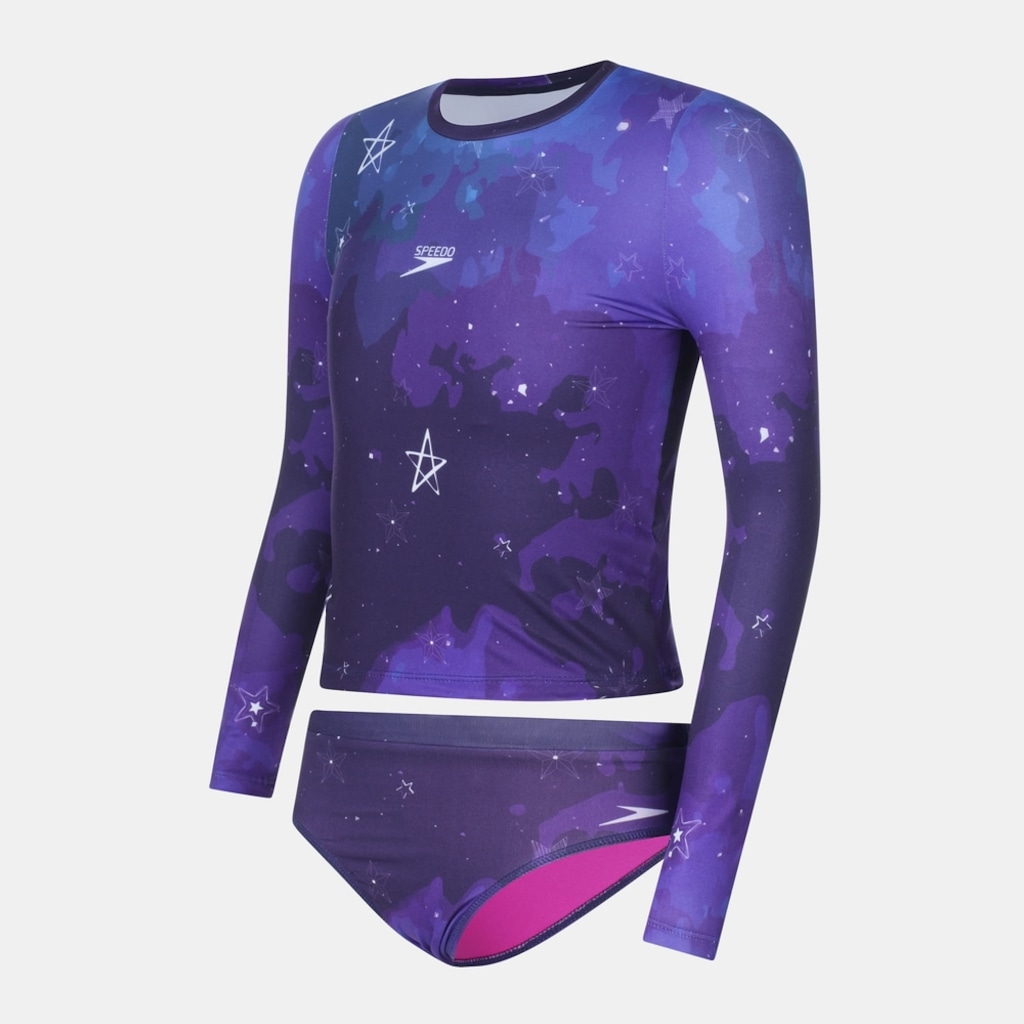 Conjunto De Praia Manga Longa Galaxy Star Kids Speedo Infantil