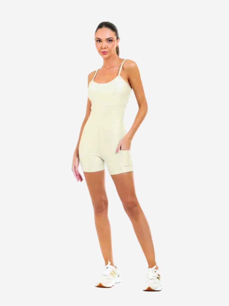 Macaquinho Bolso Canelado Manly Feminino - Foto 1