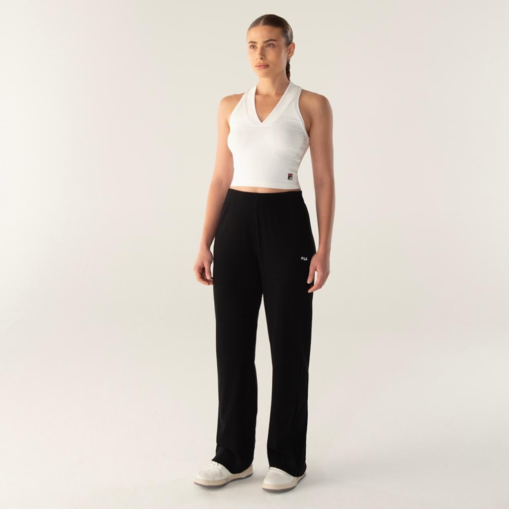 Calça Fila Wide Essentials Rib Feminina