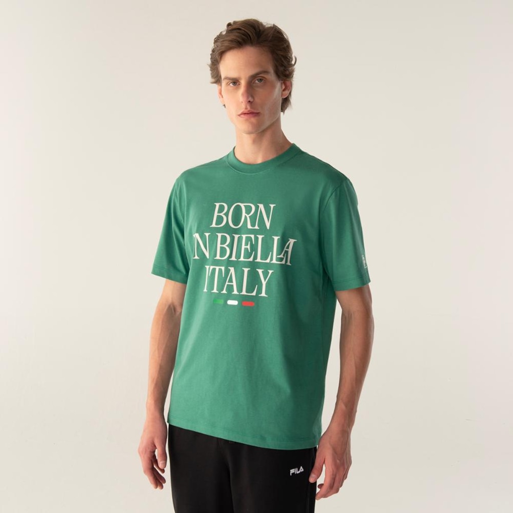 Camiseta Fila Comfort Born In Biella Letter Masculina